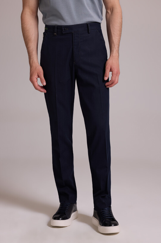 Erkek Lacivert Tensel Yazlık Yan Cepli Kot Pantolon