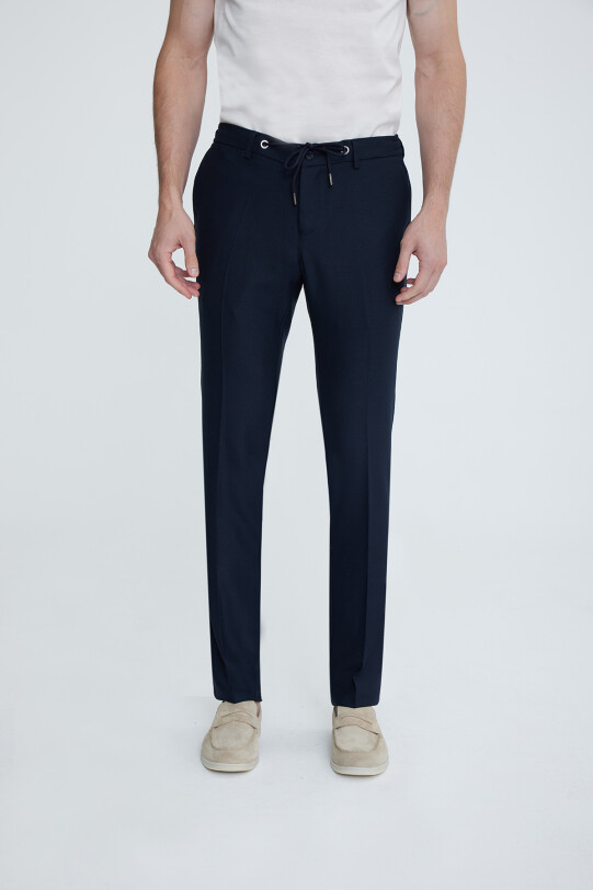 Erkek Lacivert Yazlık Jogger Pantolon