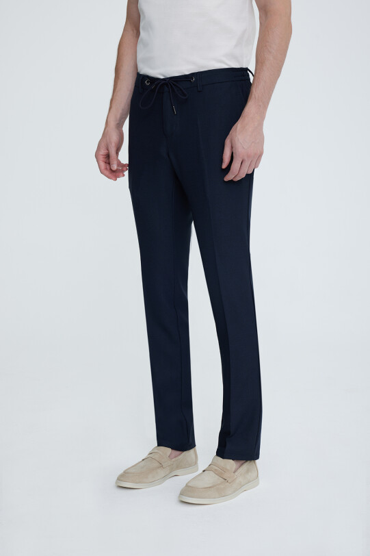 Erkek Lacivert Yazlık Jogger Pantolon