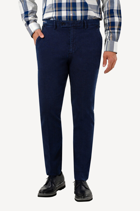 Erkek Mavi Dıogonal Kot Pantolon