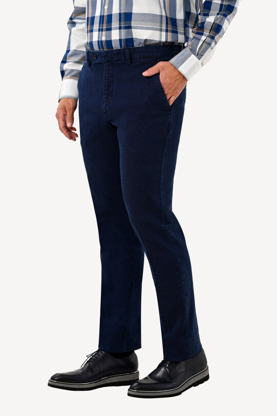 Erkek Mavi Dıogonal Kot Pantolon