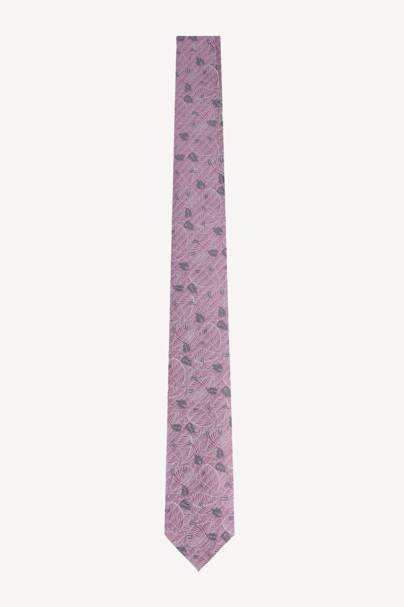 Erkek Pembe Desenli Kravat - 1