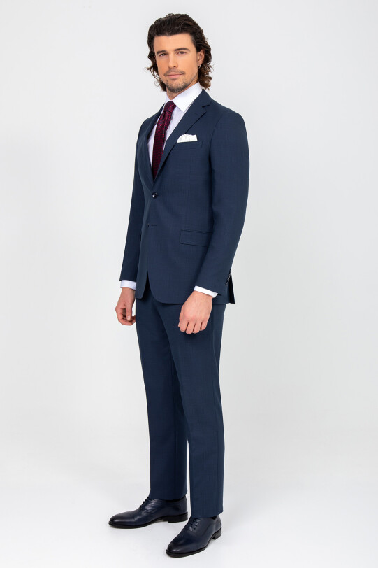 Erkek Petrol Regular Fit Takım Elbise