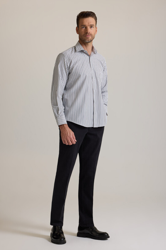 Erkek Regular Fit Çizgili Gömlek