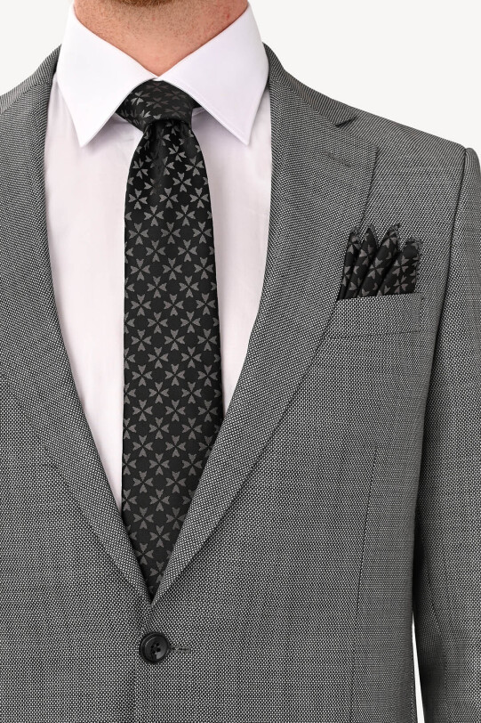 Erkek Regular Fit Klasik Desenli Takım Elbise