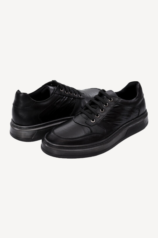 Erkek Siyah Bağcıklı Casual Ayakkabı