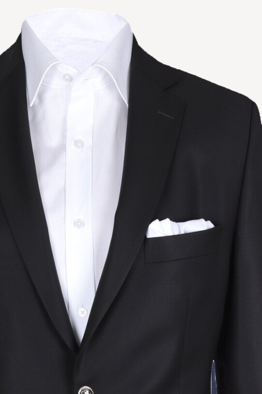 Erkek Siyah Klasik %100 Yünlü Blazer Ceket - YSF (1)