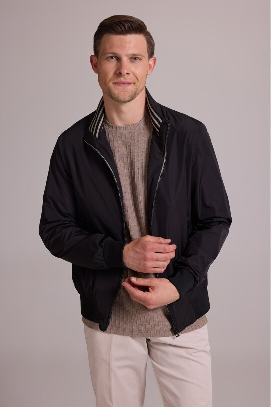 Erkek Siyah Mont Yazlık Spor Altı Lastikli