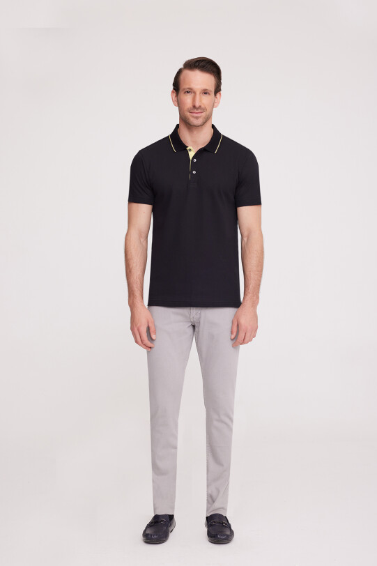 Erkek Siyah Polo Yaka T-Shirt