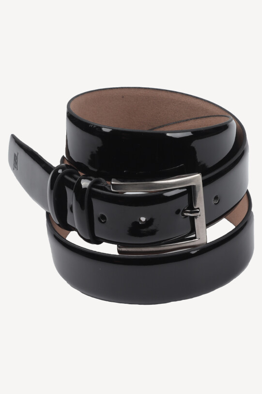 Erkek Siyah Rugan Klasik Rugan Deri Kemer