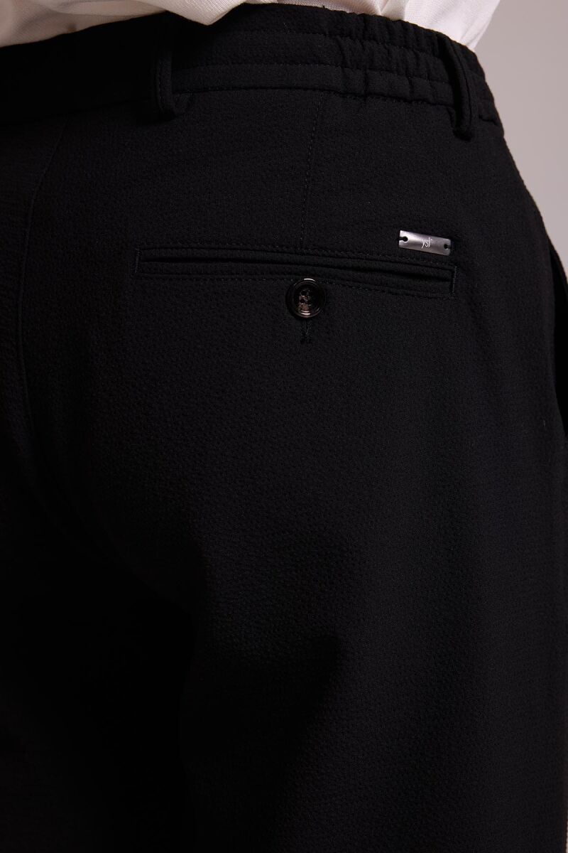 Erkek Siyah Slim Fit Yan Cepli Jogger Pantolon - 8