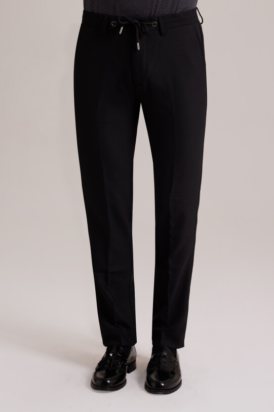 Erkek Siyah Yazlık Jogger Pantolon