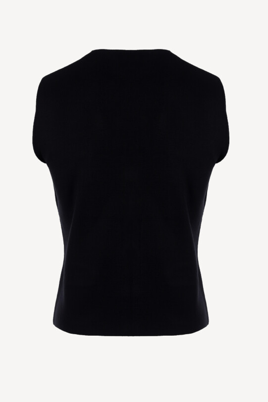 Erkek Siyah Yelek Klasik Triko