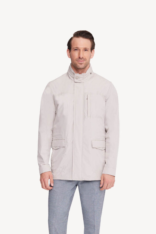 Erkek Taş Regular Fit Yazlık Spor Kapüşonlu Mont