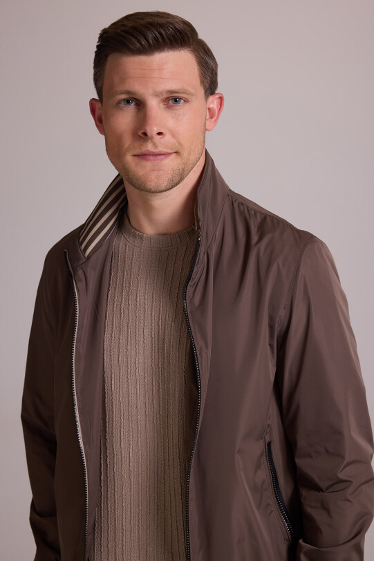 Erkek Vizon Mont Yazlık Spor Altı Lastikli