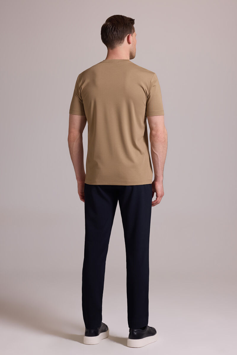 Erkek Vizon Regular Fit Bisiklet Yaka T-shirt - 8