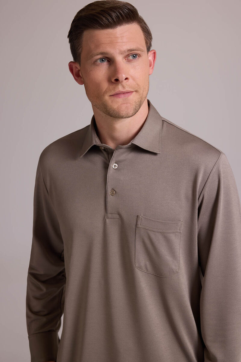 Erkek Yeşil Polo Yaka Sweatshirt - 2