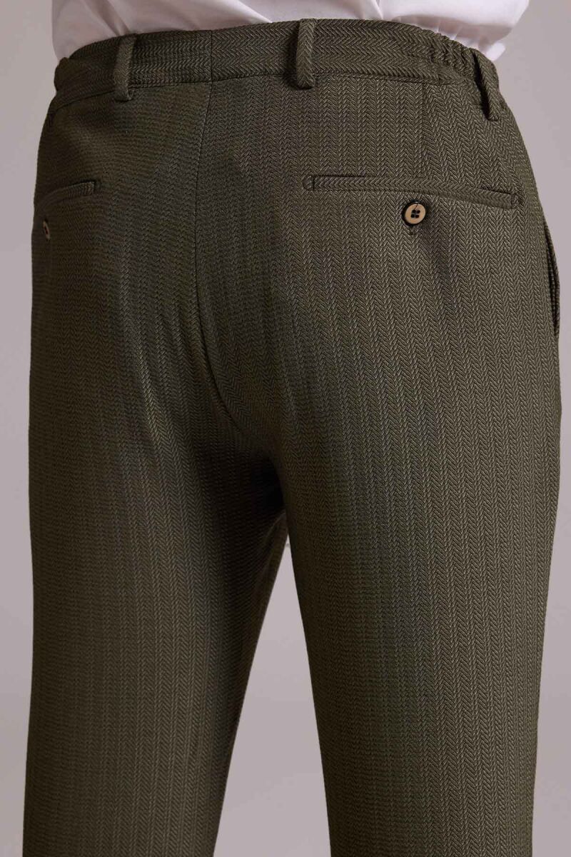 Erkek Yeşil Slim Fit Sivri Yaka Takım Elbise - 11
